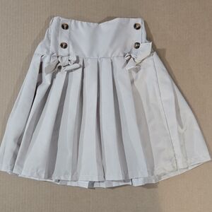 Chic Kids Pleated Skirt with Button Accents